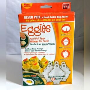 NEW Eggies Hard Boiled Egg Cooker As Seen On TV